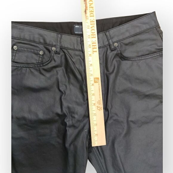 NWT ASOS DESIGN black high waist leather like coated jeans size 32/36 tall - Picture 4 of 12